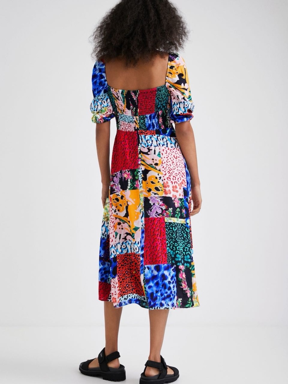 NWT Desigual Consetina Patchwork Midi Dress - Picture 4 of 7